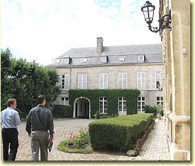 Cyril Brun and Brad Baker walking up to the Veuve Clicquot Mansion