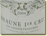 MICHEL BOUZEREAU ET FILS BEAUNE LES VIGNES FRANCHES 2004 1er Cru