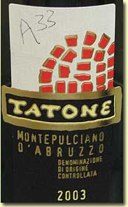 SPINELLI TATONE MONTEPULCIANO D'ABRUZZO 2003