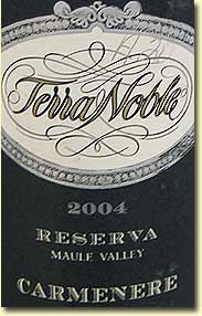 TERRANOBLE RESERVA CARMERNÈRE 2004 MAULE VALLEY