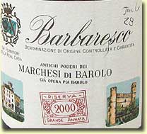 986513 MARCHESI DI BAROLO BARBARESCO RISERVA PIEDMONT 2000