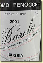 GIACOMO FENOCCHIO BAROLO BUSSIA 2001