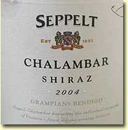 SEPPELT CHALAMBAR SHIRAZ 2004