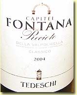 TEDESCHI CAPITEL MONTE FONTANA RECIOTO DELLA VALPOLICELLA 2004