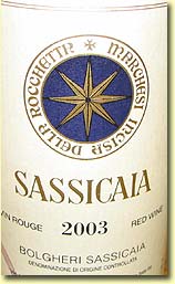 TENUTA SAN GUIDO SASSICAIA, TUSCANY 2003