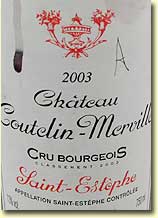 CHATEAU COUTELIN-MERVILLE 2003