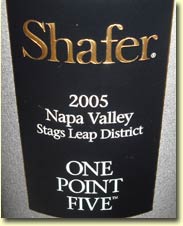 SHAFER ONE POINT FIVE CABERNET SAUVIGNON