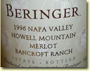 BERINGER HOWELL MOUNTAIN BANCROFT RANCH MERLOT