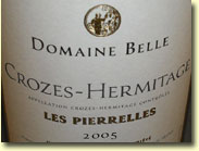 DOMAINE BELLE CROZES-HERMITAGE LES PIERELLES