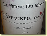 LA FERME DU MONT COTES CAPELAN CHATEAUNEUF-DU-PAPE