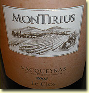 MONTIRIUS VACQUEYRAS LE CLOS