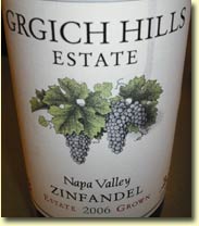 GRGICH HILLS ESTATE ZINFANDEL 2006