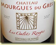 CHATEAU MOURGUES DU GRES LES GALETS ROUGES 2007