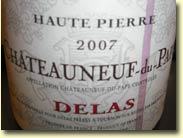 DELAS HAUTE PIERRE CHATEAUNEUF-DU-PAPE 2007