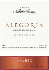 NAVARRO CORREAS ALEGORIA GRAN RESERVA MALBEC