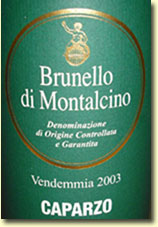 CAPARZO BRUNELLO DI MONTALCINO 2003