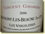 VINCENT GIRARDIN LES VERGELESSES SAVIGNY-LES-BEAUNES 1ER CRU 2006