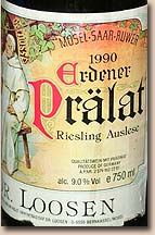 1990 Dr. Loosen Erdener Prlat Riesling Auslese Gold Cap Mosel Saar Ruwer