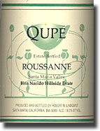 Qupé Santa Maria Valley Roussanne Bien Nacido Hillside Estate