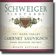 1997 Schweiger Napa Cabernet Sauvignon Spring Mountain