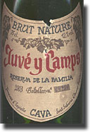 2003 Juve y Camps Brut Nature Cava Reserva de le Familia