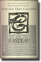 2001 Domaine des Girasols Côtes du Rhône Villages Rasteau