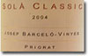 2004 Sola Classic Priorat Josep Barcelo-Vinyes Masia Hereu Estate