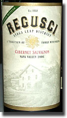 2006 Regusci Napa Cabernet Sauvignon Stag’s Leap District